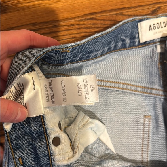 Agolde Blue Ankle Cropped Jeans Classic Style - Picture 3 of 5